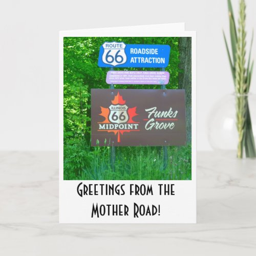 Route 66 _ Illinois _ Funks Grove Greeting Card