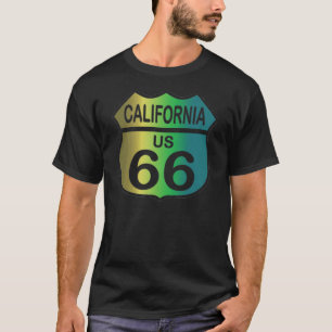 Route 66 in California tri-color shirt