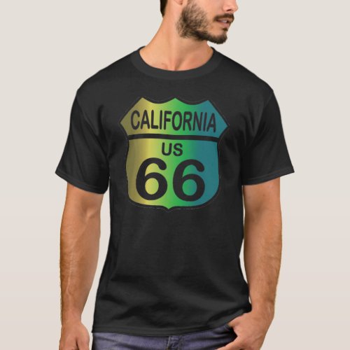 Route 66 in California tri_color shirt