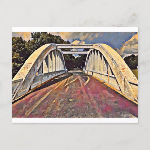 Route 66 Kansas - Rainbow Bridge Oil Painting Postcard