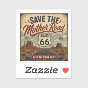 Route 66 Keep The Drive Alive Stationery Sticker