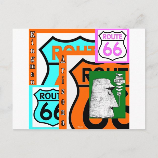 Route 66 Kingman Giganticus Headicus AZ Postcard (Front)