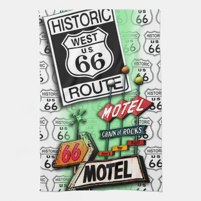 ROUTE 66 Kitchen, Bar or Bath TOWELS 2 (Vertical)