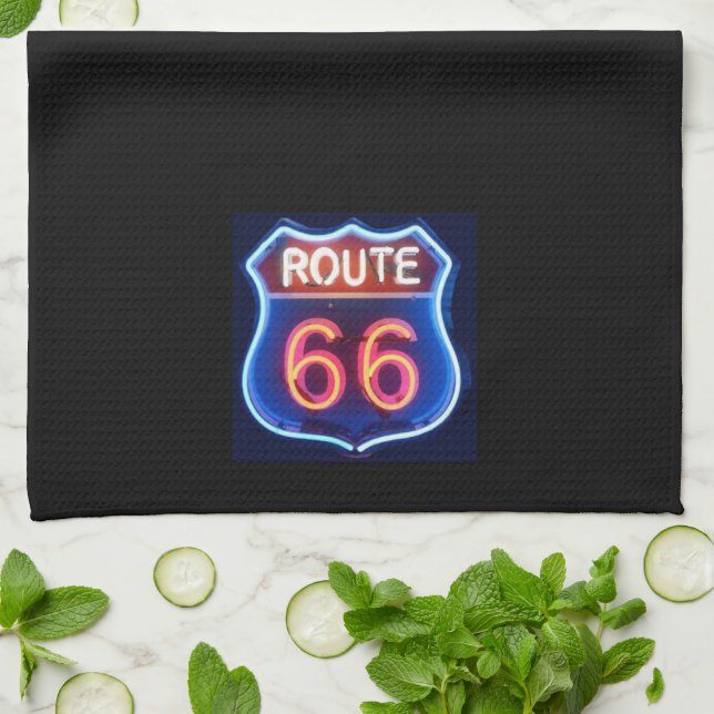 Route 66 kitchen towel (Folded)