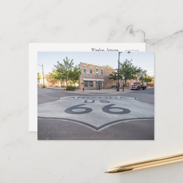 Route 66 Landmark Souvenir Postcard (Front/Back In Situ)