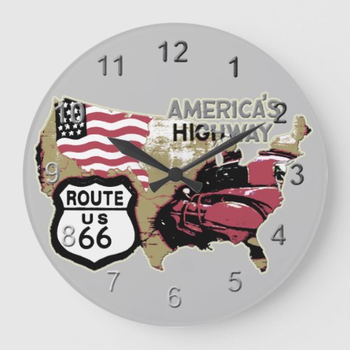 Route 66 large clock