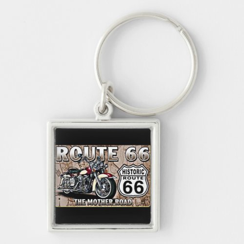 ROUTE 66 LEGENDARY HIGHWAY KEYCHAIN