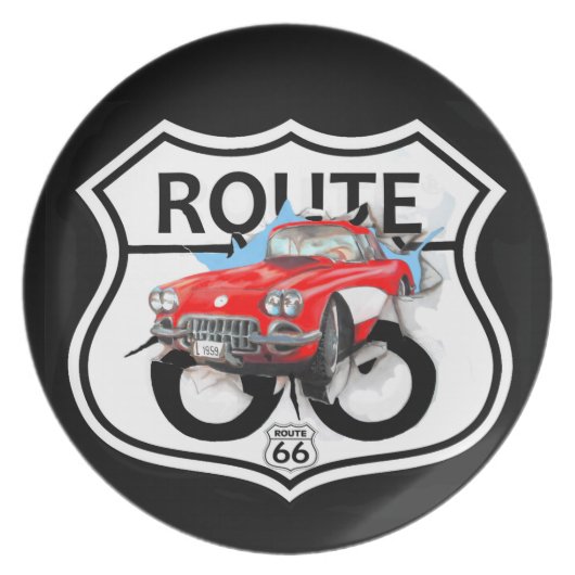 Route 66 life style love the freedom plate (Front)