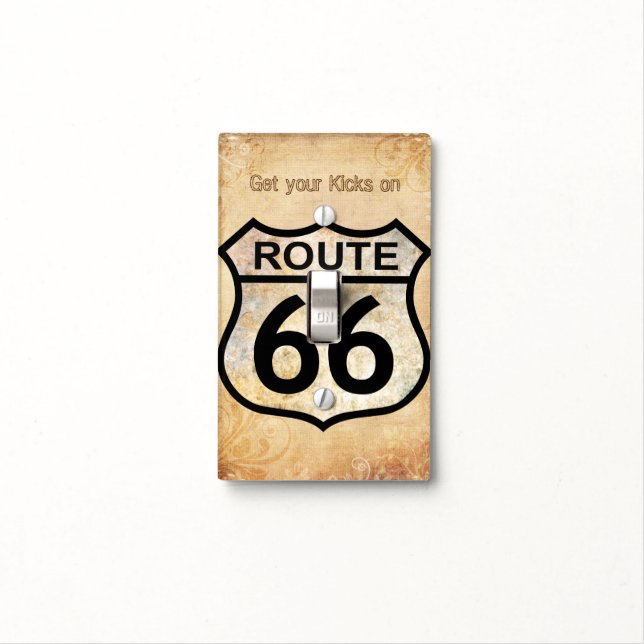Route 66 light switch cover (In Situ)