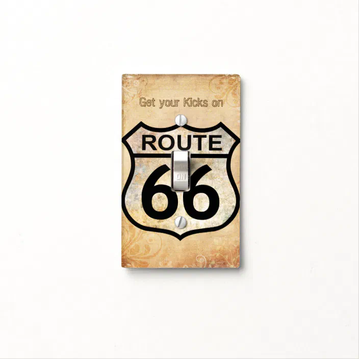Metal Light Switch Plate Cover Route 66 Travel Design Home Decor Route 66 