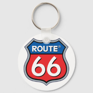 Route 66 logo keychain