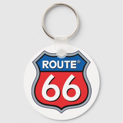 Route 66 logo keychain