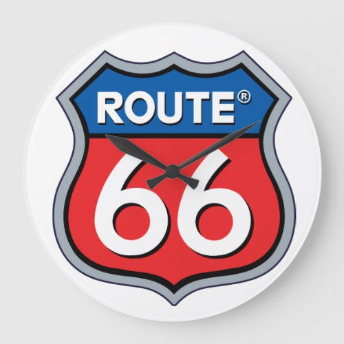 Route 66 Logo Large Clock