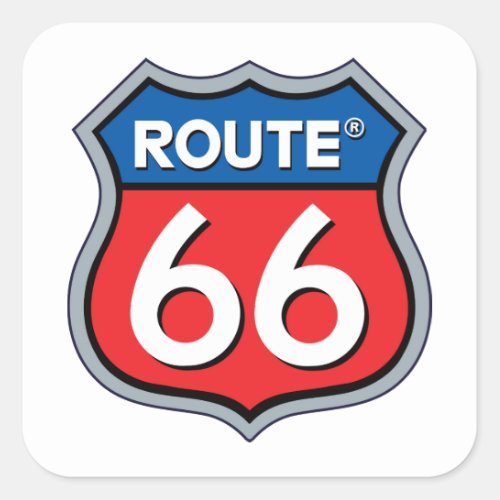 Route 66 Logo Square Sticker