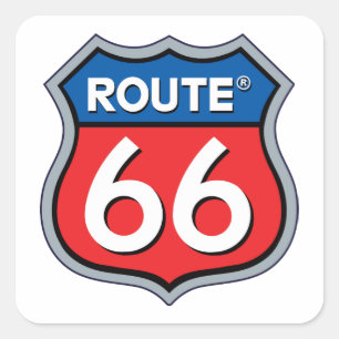 Route 66 Logo Square Sticker