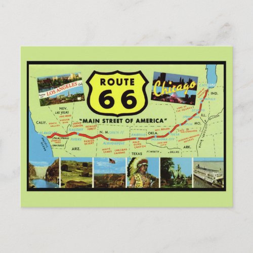  Route 66 Main Street of America Postcard