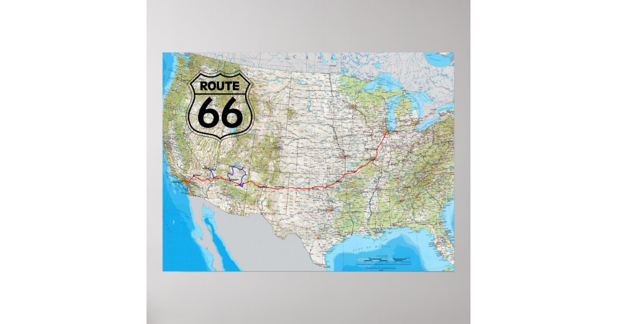 route 66 detailed map