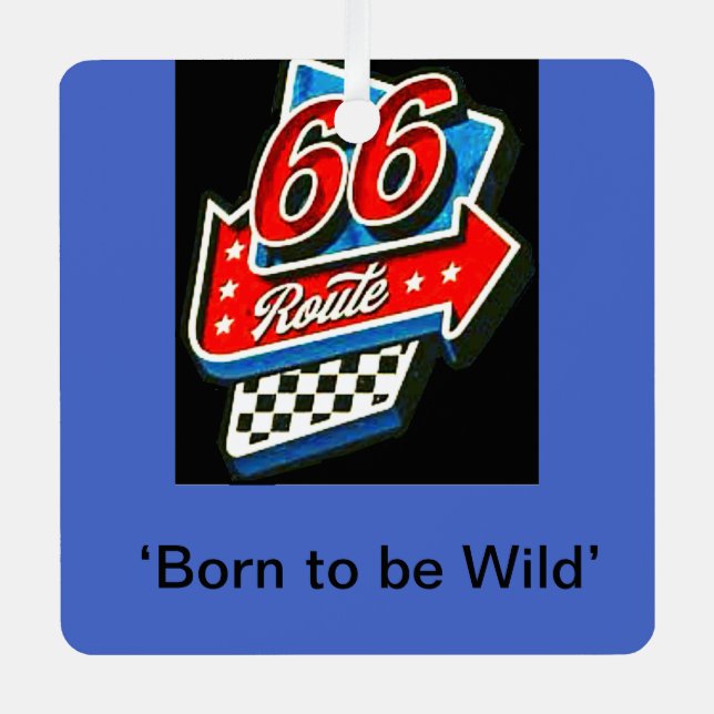 "Route 66" Metal Ornament (Front)