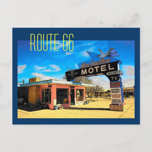Route 66 Motel Postcard - Customized (Front)