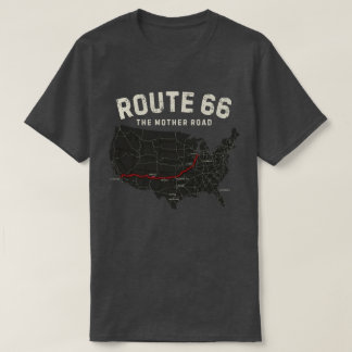 Route 66 Mother Road Map T-Shirt