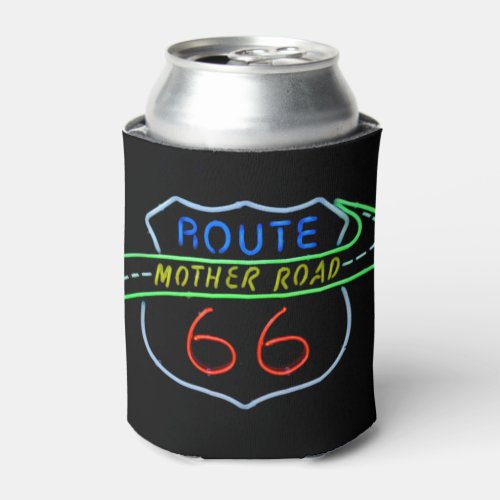 Route 66 Mother Road Neon Sign Can Cooler