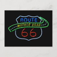 Route 66 "Mother Road" Neon Sign