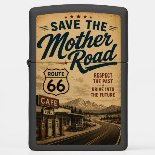 Route 66 Mother Road Vintage Roadside Americana Zippo Lighter
