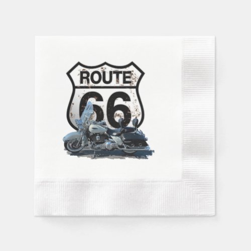 Route 66 motorcycle napkins