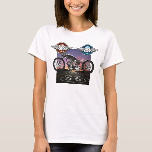 Route 66 _ Motorcycle _ SRF T_Shirt