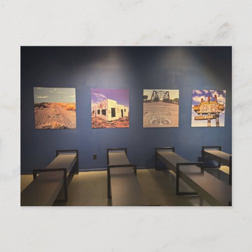 Route 66 Museum Exhibit Wall Postcard