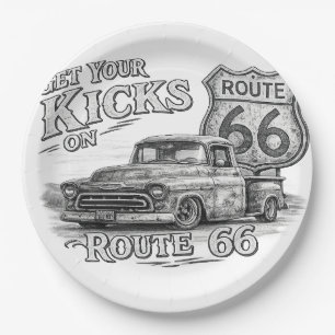 Route 66 Napkins Paper Plates