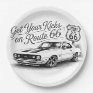Route 66 Napkins Paper Plates