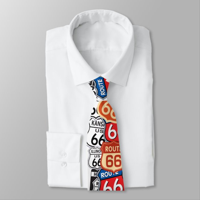 Route 66 neck tie (Tied)