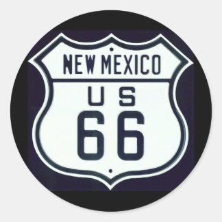 Route 66 New Mexico Classic Round Sticker