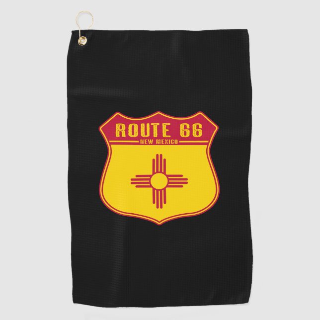 Route 66 New Mexico Golf Towel (Front)