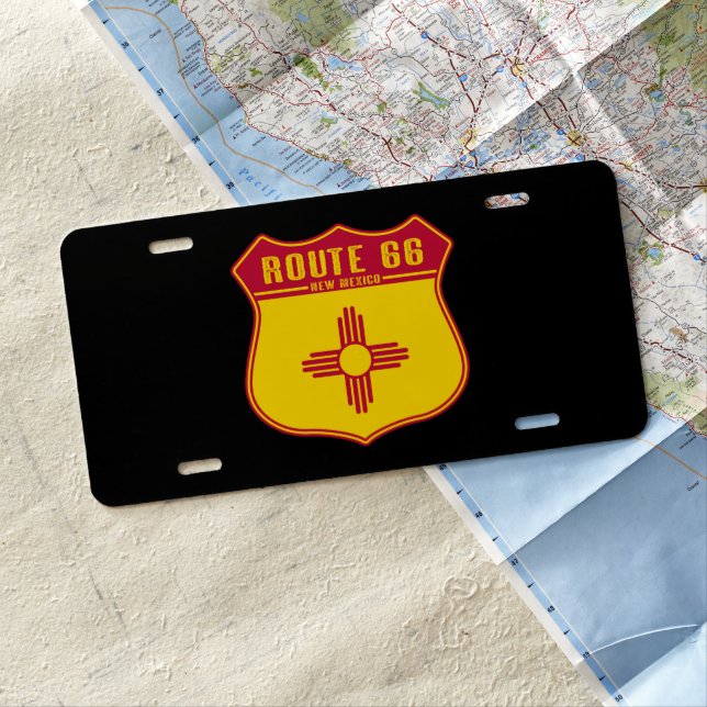 Route 66 New Mexico License Plate (In Situ)