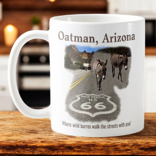 Route 66 Oatman Arizona Burros On The Street Coffee Mug