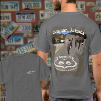 Route 66 Oatman Arizona Burros On The Street T-shirt by Exit178 at Zazzle