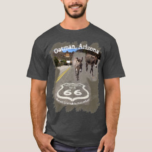 Route 66 Oatman AZ Burros On Street Back Design T-Shirt