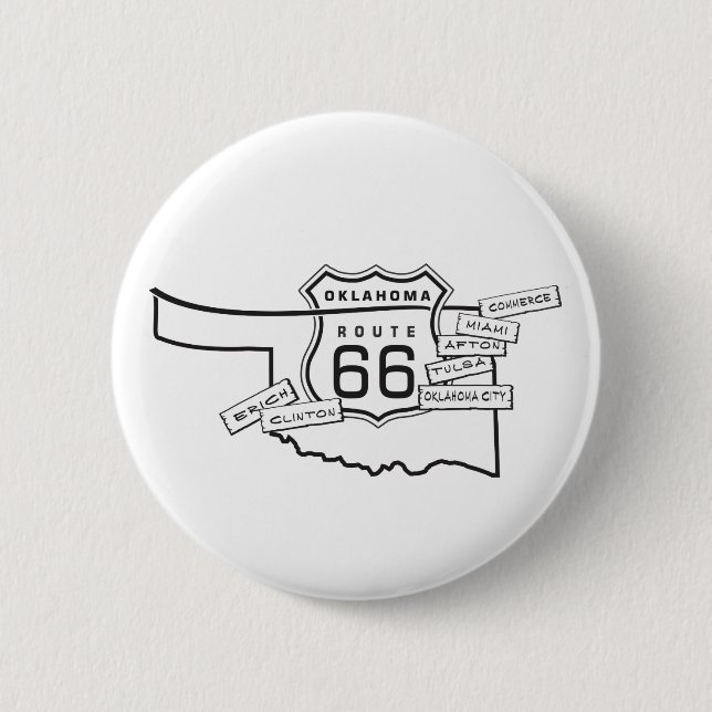 route 66 Oklahoma gifts Button (Front)