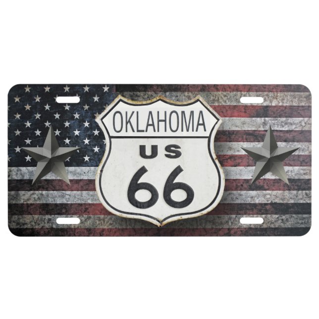 Route 66 Oklahoma License Plate (Front)