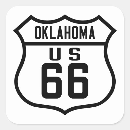 Route 66 _ Oklahoma Square Sticker