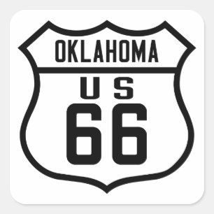 Route 66 - Oklahoma Square Sticker