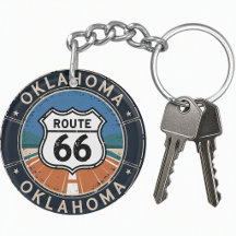 Route 66 Oklahoma Travel Acrylic Keychain