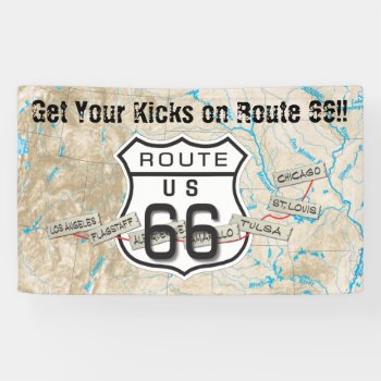 Route 66 Outdoor Banner by signlady29 at Zazzle