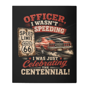 Route 66 Outlaw Speed Centennial Metal Print