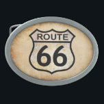 Route 66 oval belt buckle<br><div class="desc">More Route 66 items available at:
www.zazzle.com/aura2000/route66</div>
