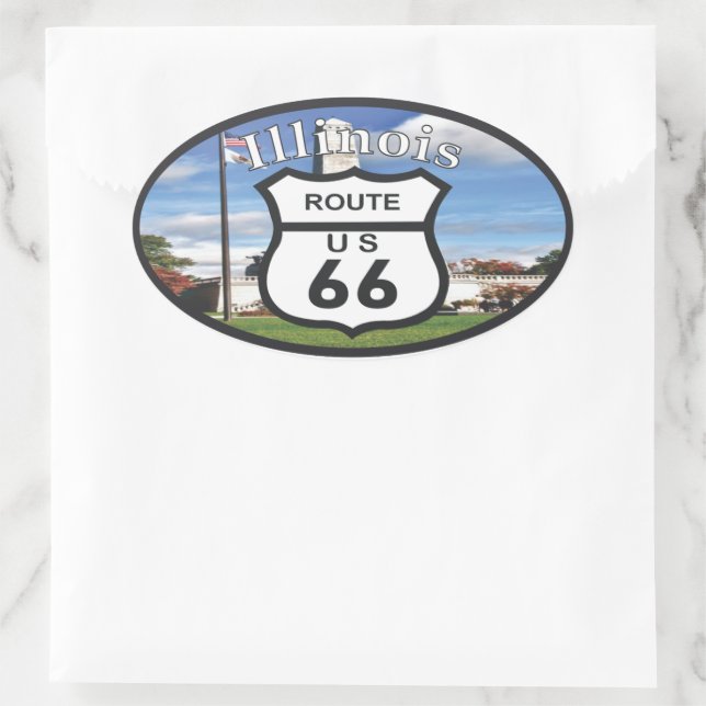 Route 66 oval sticker (Bag)