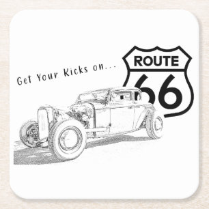 Route 66 Paper Coaster