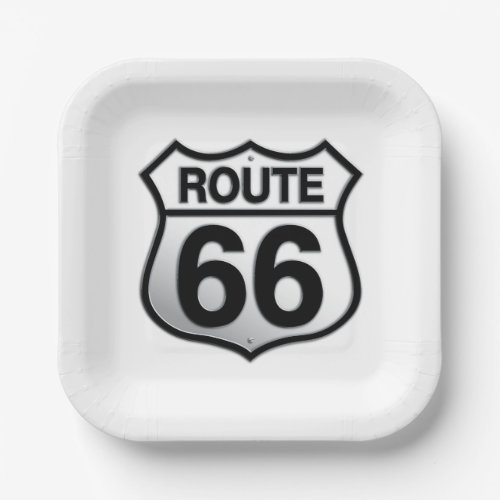 Route 66 paper plate